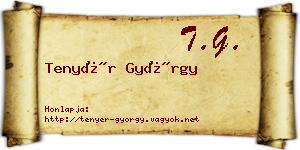 Tenyér György névjegykártya