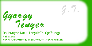 gyorgy tenyer business card